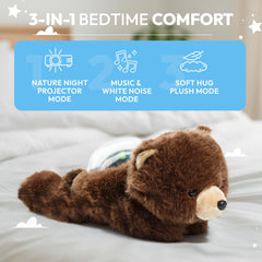 Lunapuer Sound Sleepers Bear soft plush material offers cuddle-friendly comfort.