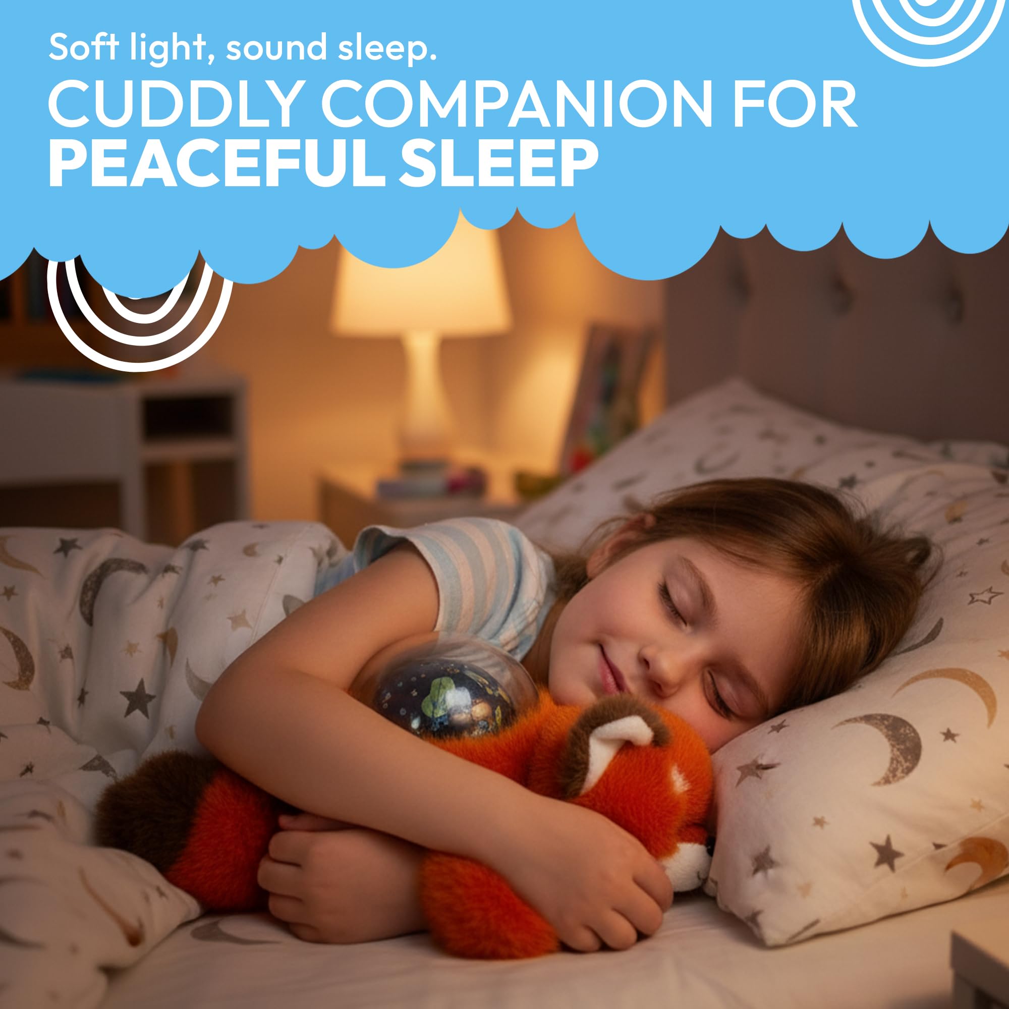 Lunapuer Sound Sleepers Fox hypoallergenic plush for safe cuddling