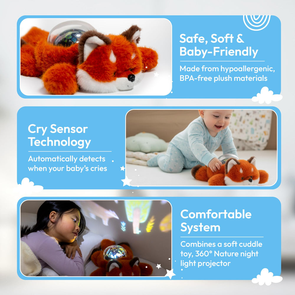 Lunapuer Sound Sleepers Fox rechargeable battery enables cordless nighttime use
