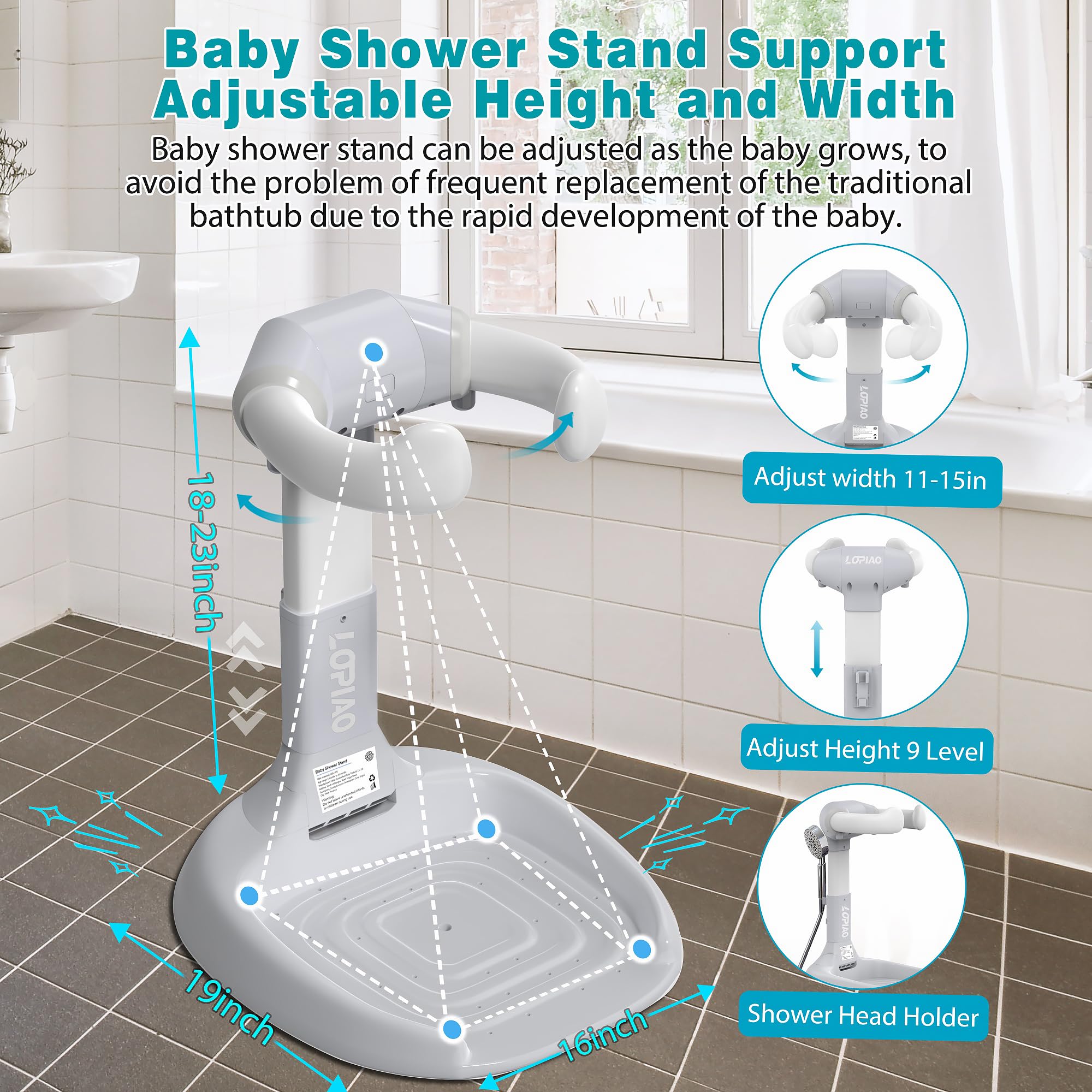 LUOPIAO adjustable-height and width fit growing babies