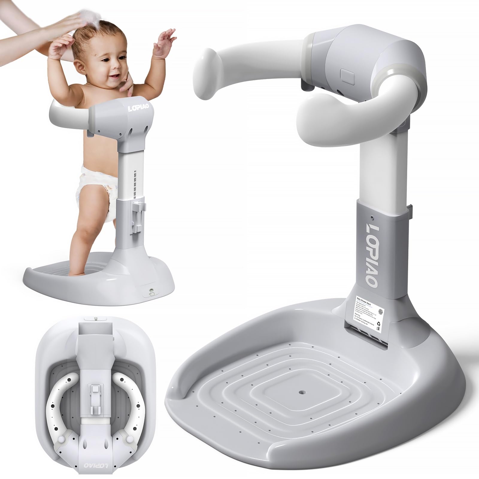 LUOPIAO baby shower stand folded for easy storage and portability