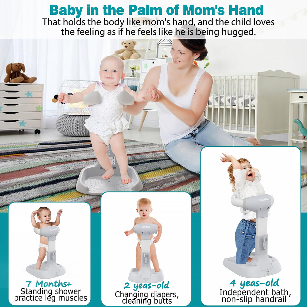LUOPIAO shower stand palm-grip design supports safe bathing