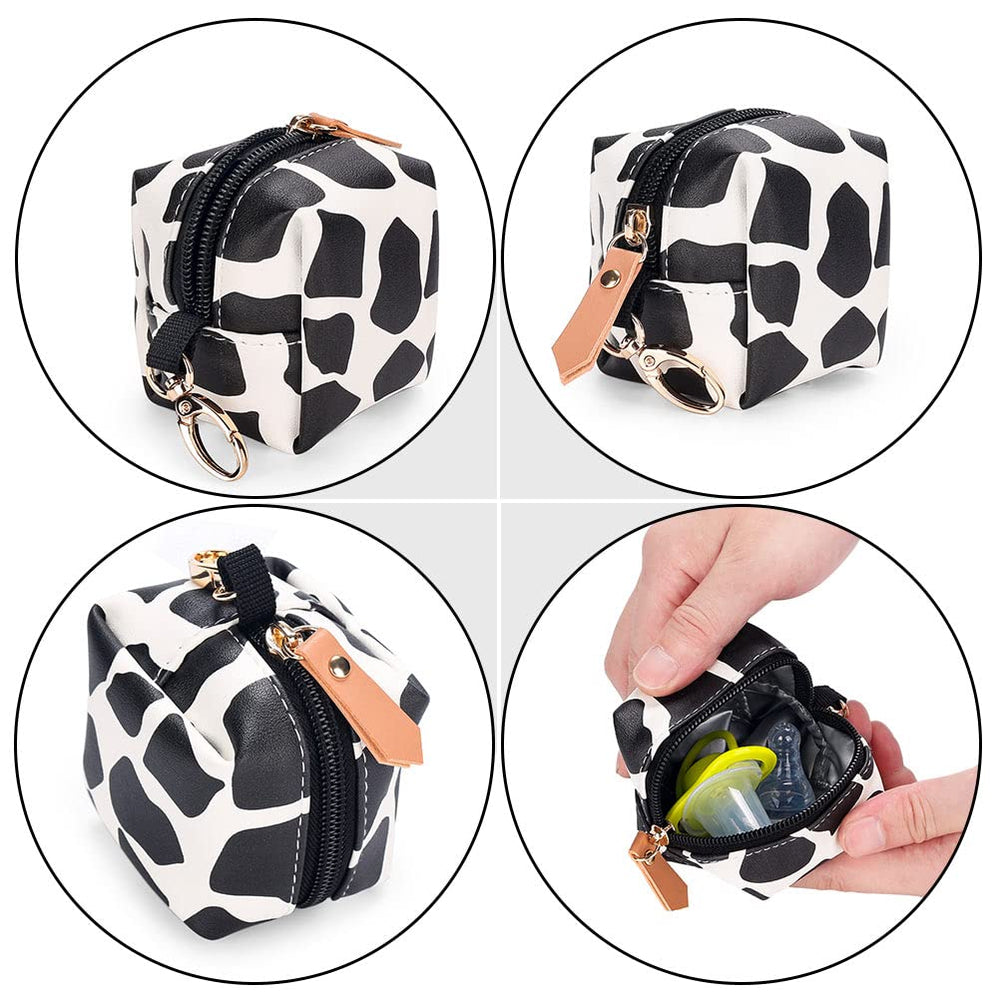 LUOZZY compact design fits 2 pacifiers and small items.