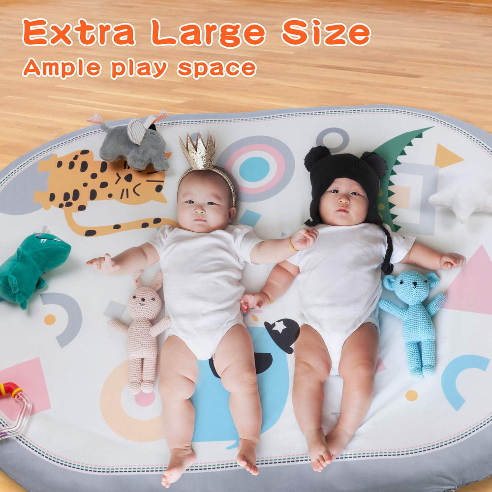 Lupantte 7-in-1 play gym moon pillow for comfortable tummy time.