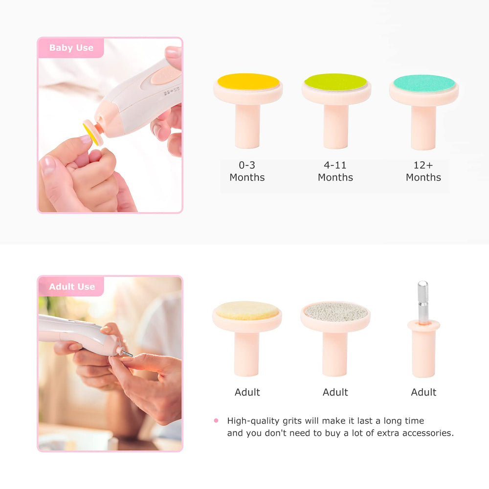 Lupantte baby nail clippers light set closeup emphasizes gentle curved edges for safe cuts.