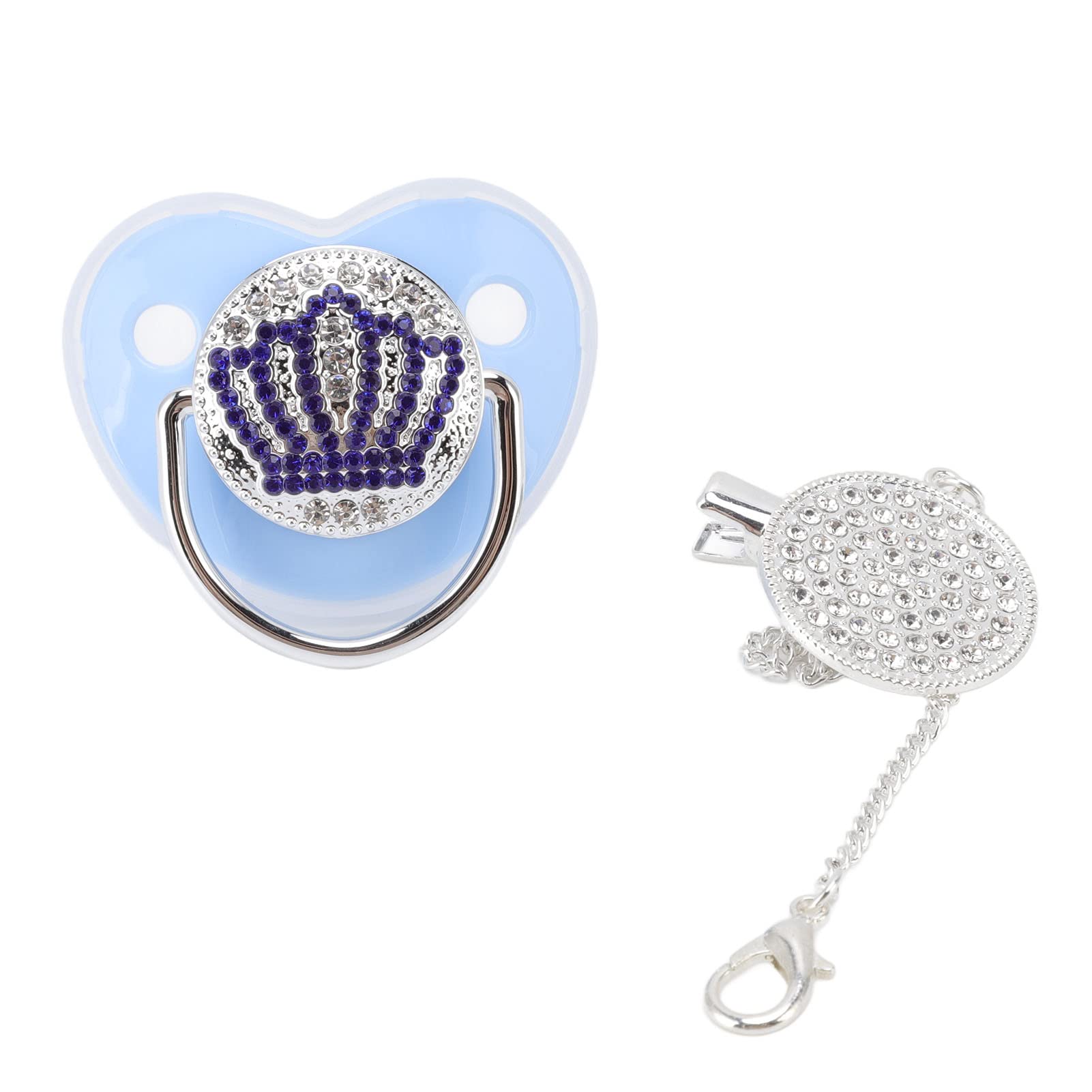 Luqeeg bling pacifier detail crystal sparkle enhances visual appeal.