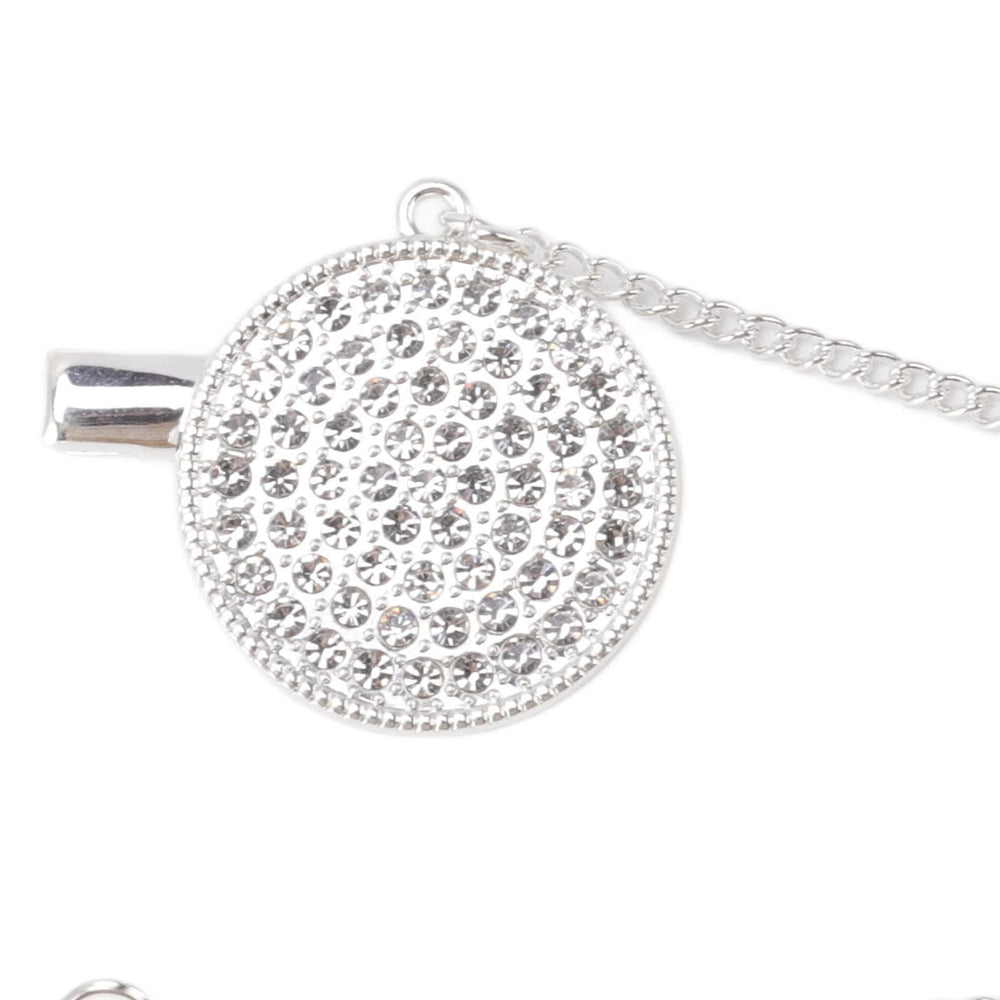 Luqeeg bling pacifier newborn gift set shown in blue.