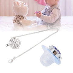 Luqeeg bling pacifier ultra-soft silicone material provides tender mouthfeel and comfort.
