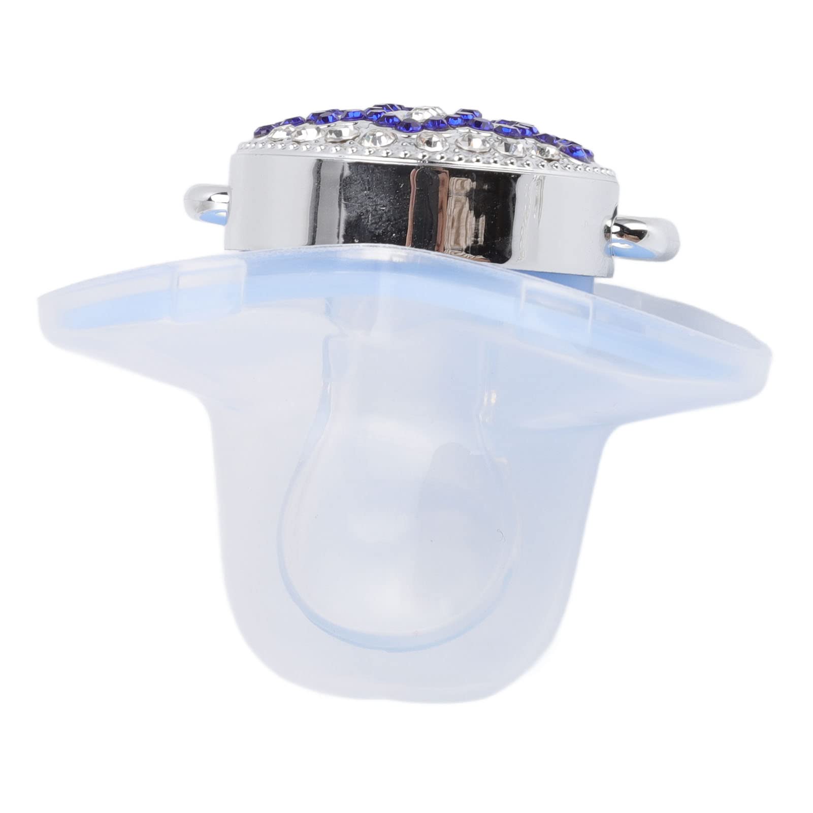 Luqeeg bling pacifier with chain clip prevents lost soothers.
