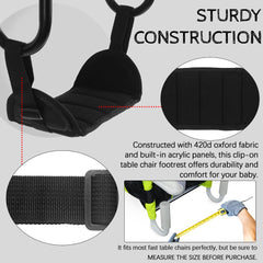 LuQiBabe adjustable-height footrest mechanism adapts as your baby grows.