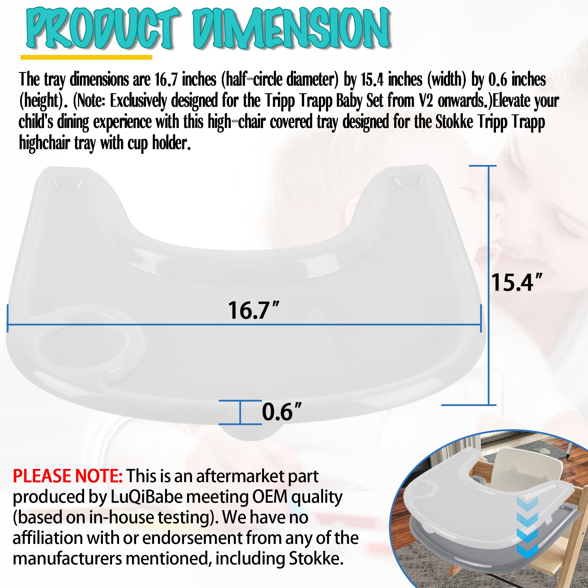 LuQiBabe food-safe plastic tray keeps meals clean and worry-free