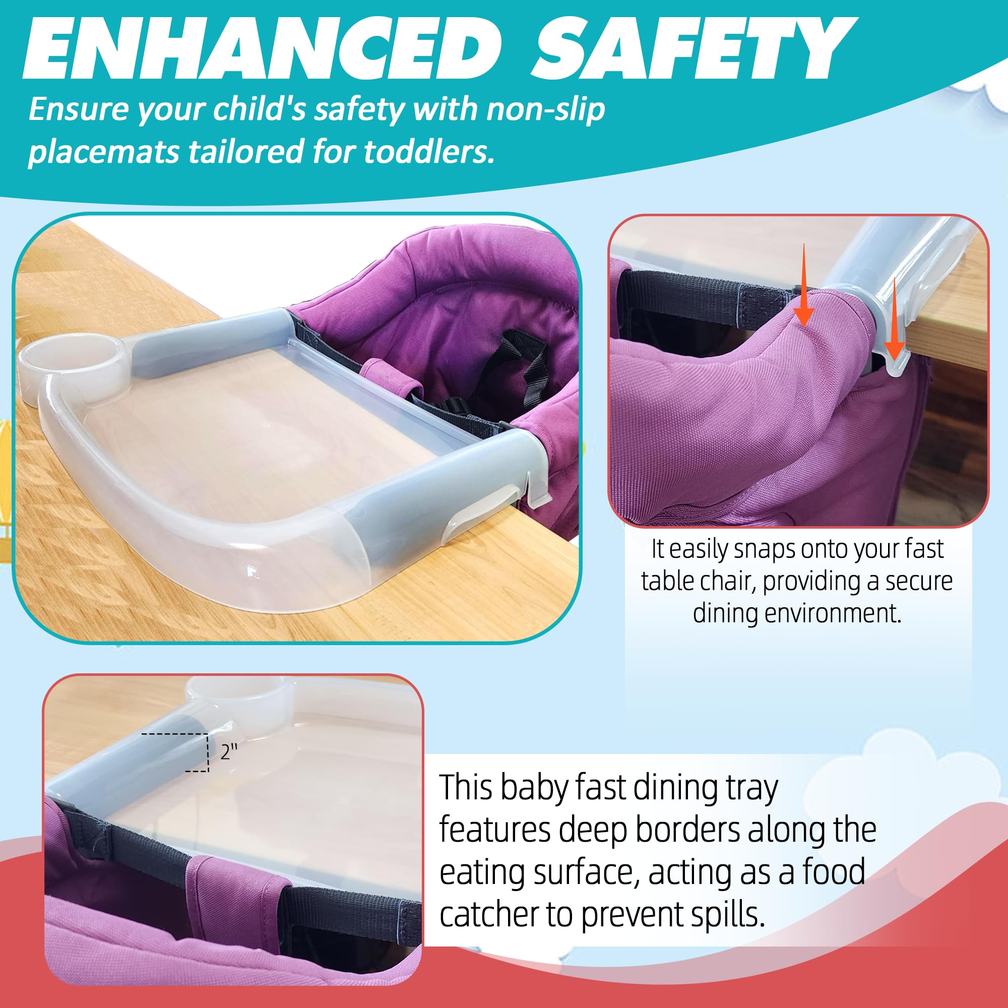 LuQiBabe portable tray fits into carry bag for travel and daycare use