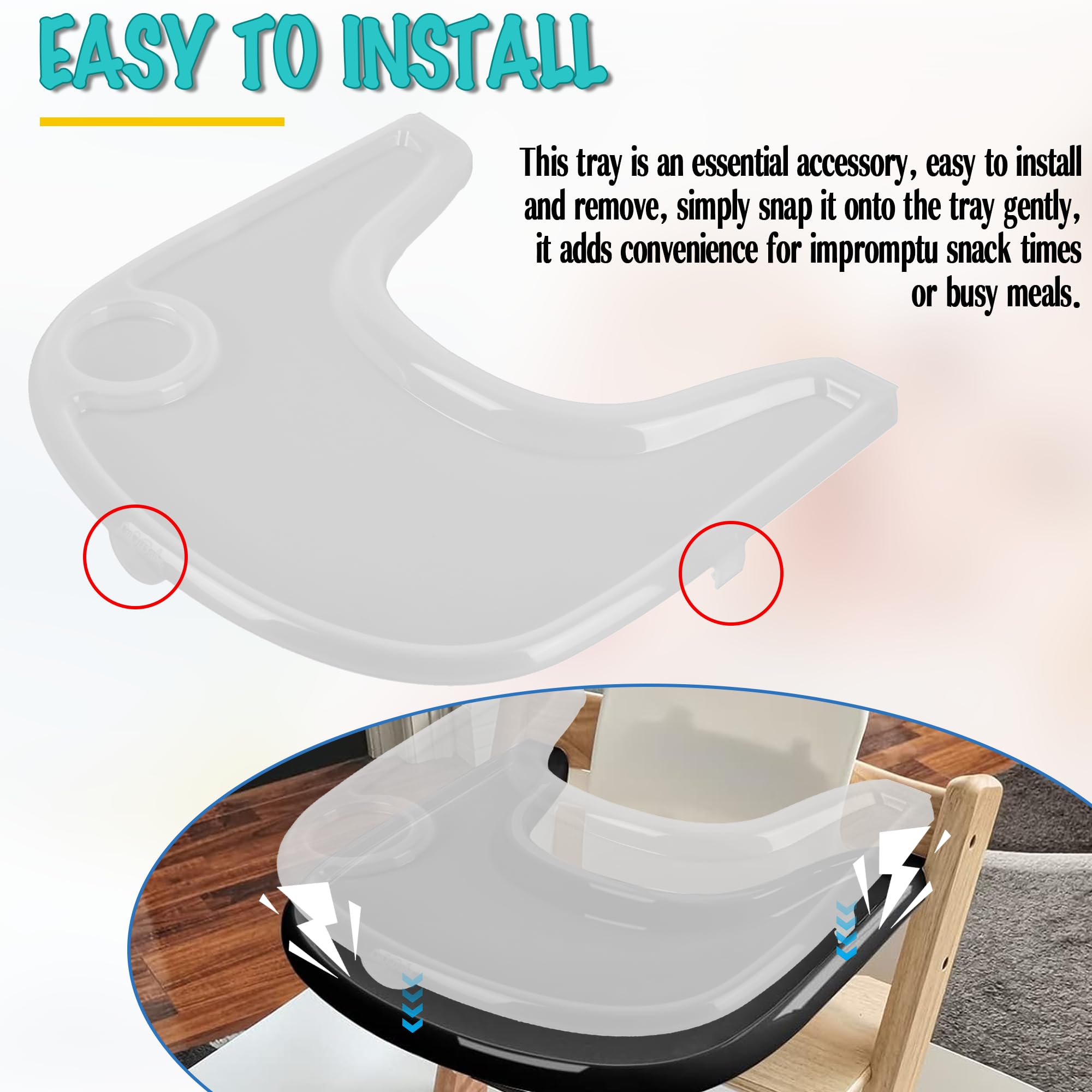 LuQiBabe smooth-surface tray reduces suction plate removal for calmer mealtimes