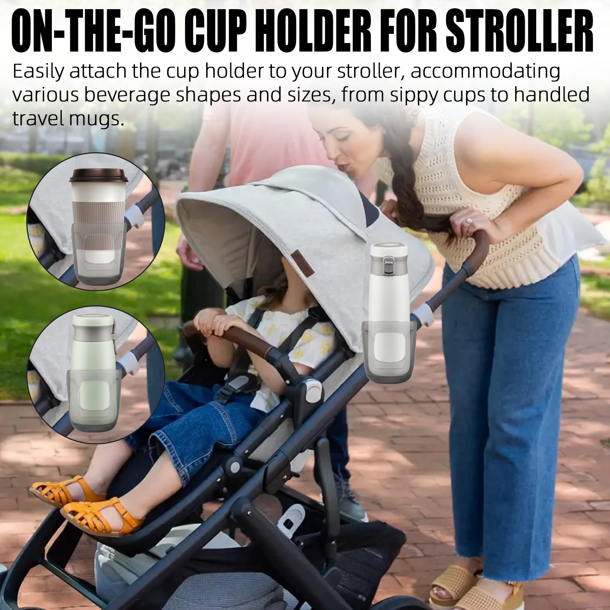 LuQiBabe fold-with-stroller image shows compact storage when folded.