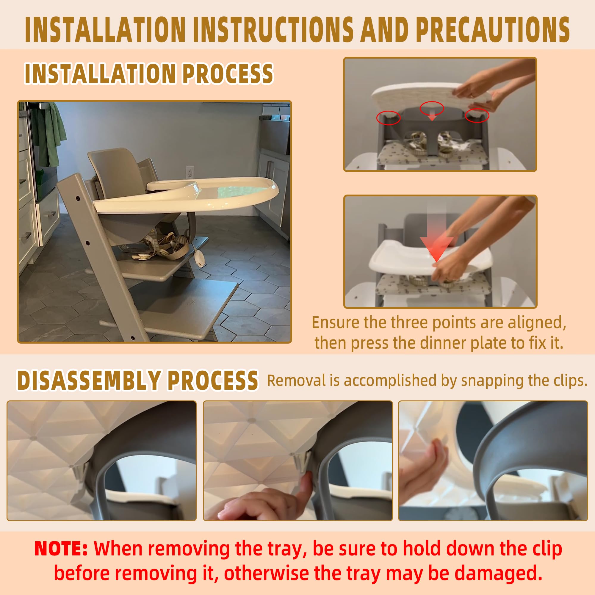 LuQiBabe tray fits Stokke Tripp Trapp for seamless highchair upgrades.