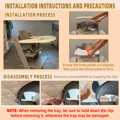LuQiBabe tray fits Stokke Tripp Trapp for seamless highchair upgrades.