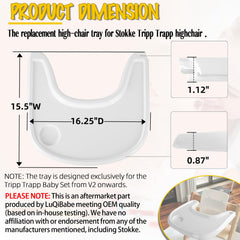 LuQiBabe Tripp Trapp tray cup holder keeps drinks within reach during meals.
