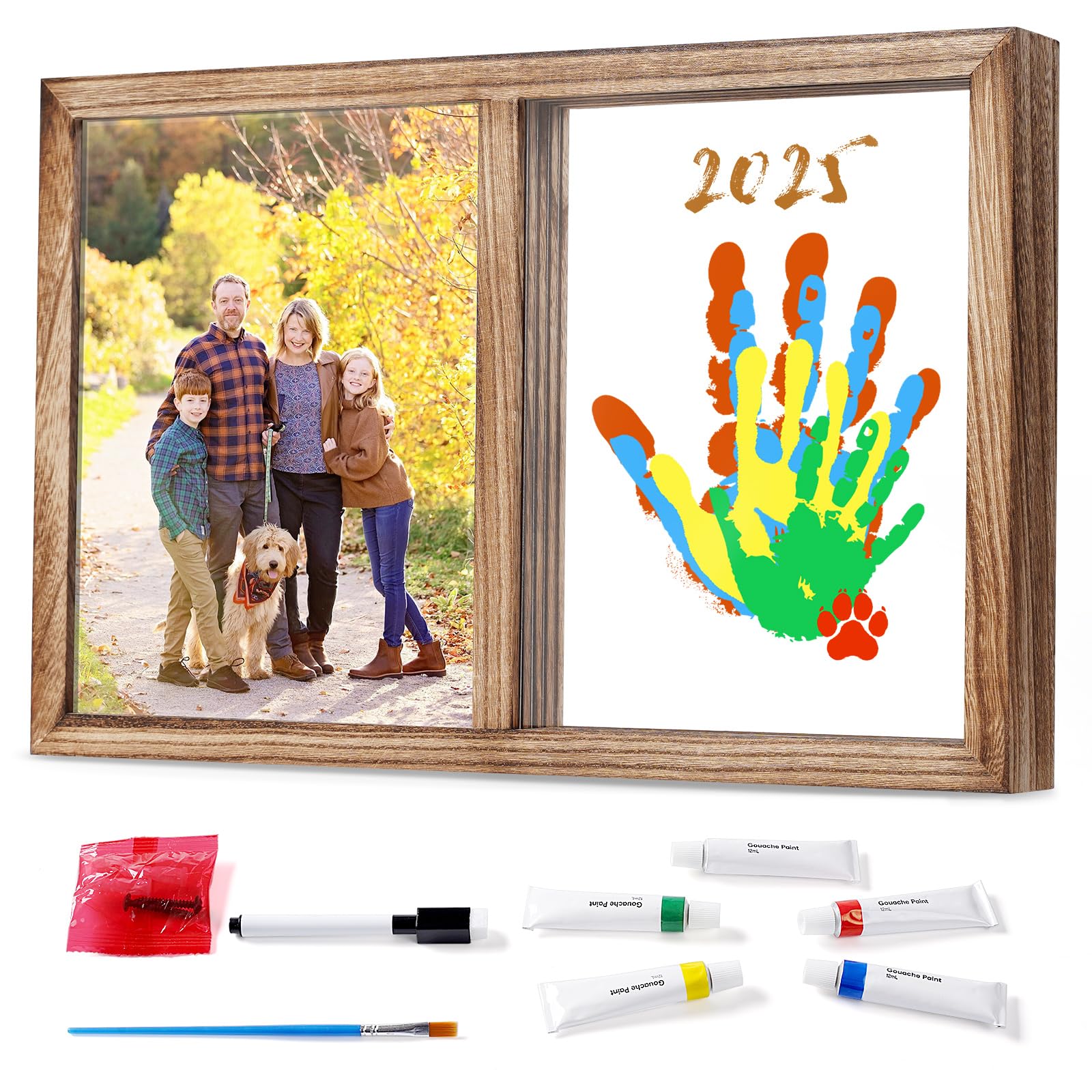 Lurgno family-handprint-kit frame close-up showcases a timeless keepsake.