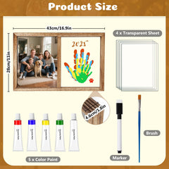 Lurgno five-color paints provide vibrant, non-toxic options for kid-safe prints.