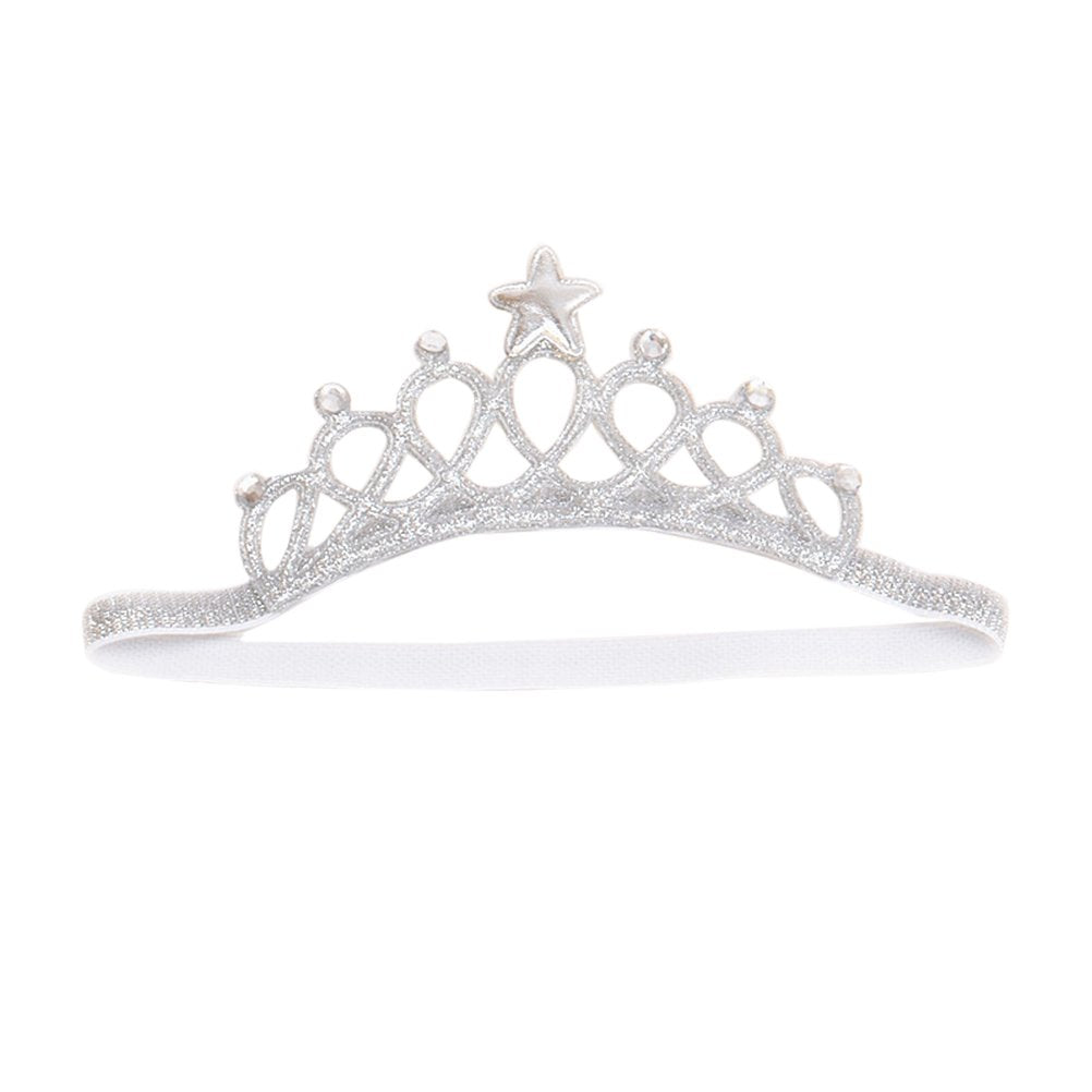 Lurrose baby headwear silver glittery accessory for photos and parties