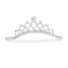 Lurrose baby headwear silver glittery accessory for photos and parties