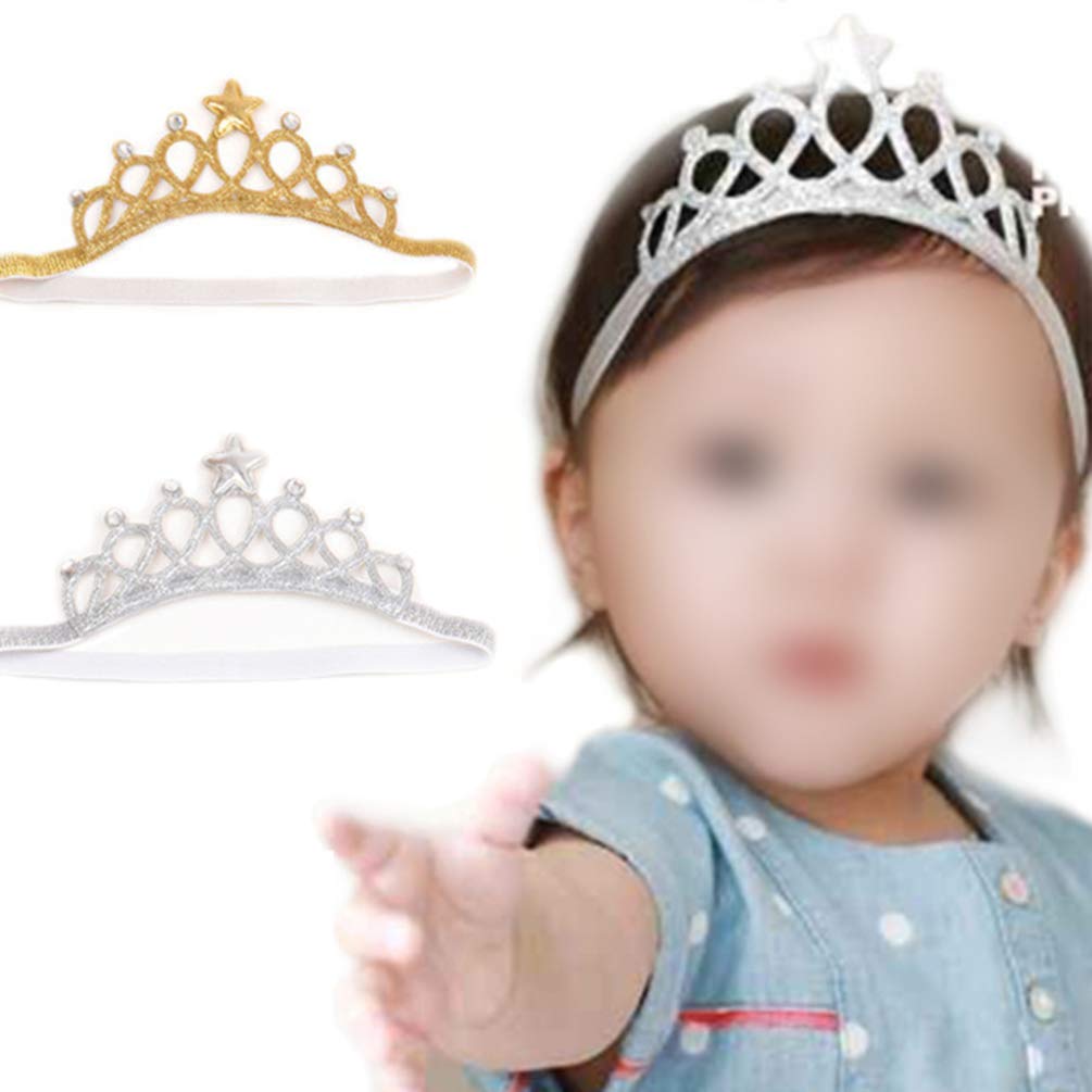 Lurrose princess tiara headwrap silver side view ideal for birthday celebrations