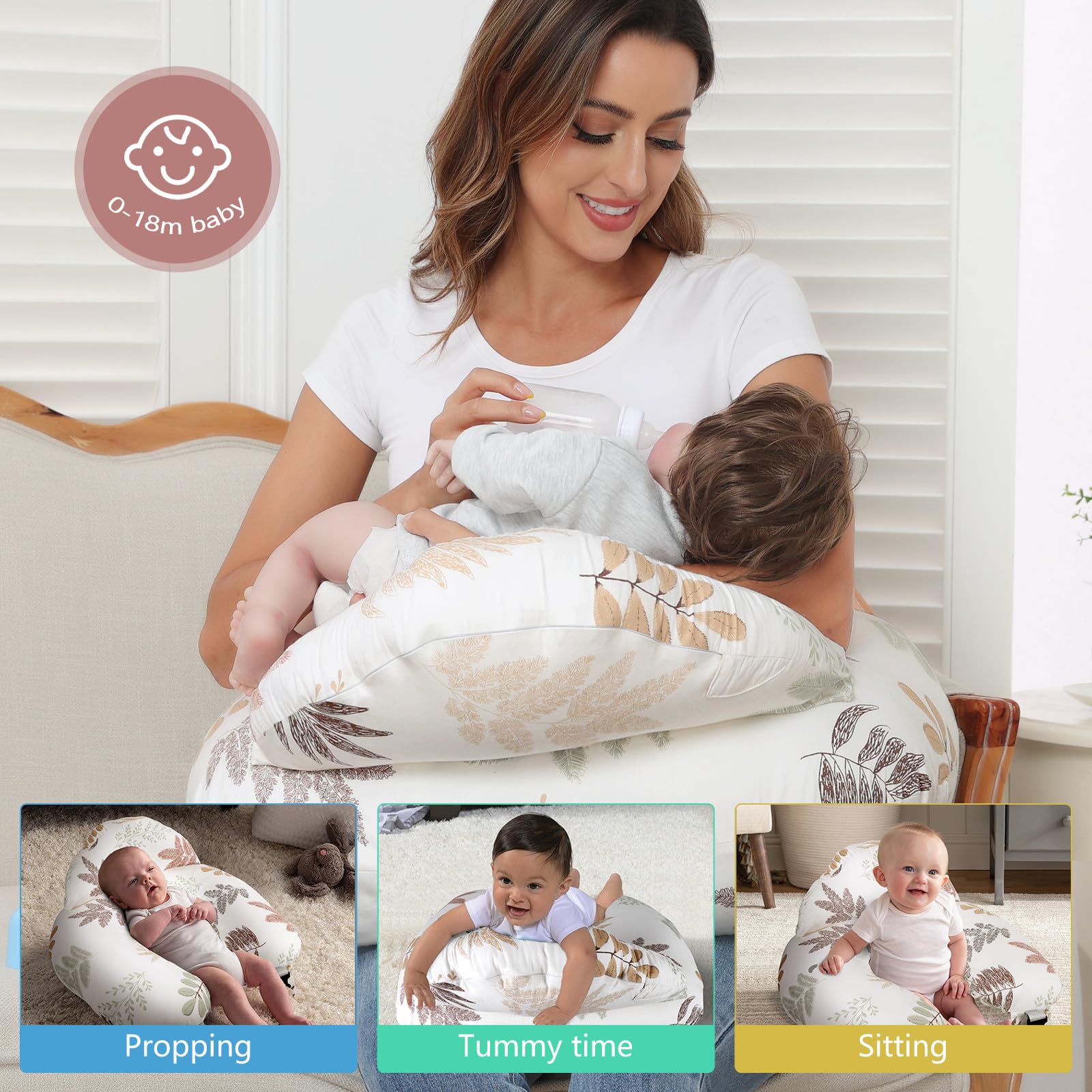 Lurui nursing pillow baby-feeding setup aids bottle feeding and bonding