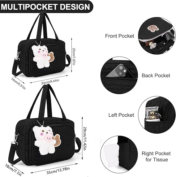 Lushandy Baby Diaper Bag Tote back pocket keeps small items secure and reachable