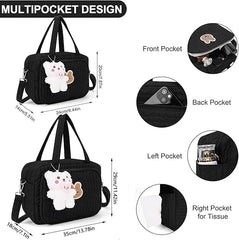 Lushandy Baby Diaper Bag Tote back pocket keeps small items secure and reachable