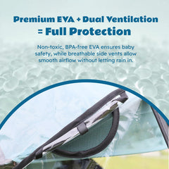 Lusinus dual-zip-front-opening allows easy baby access without removing cover.