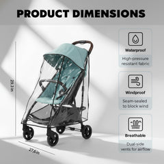 Lusinus thick EVA material highlights BPA-free, odorless protection against wind and dust while traveling outdoors.