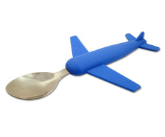 Luso Aviation Kids Airplane Fork and Spoon Set dishwasher safe icon for easy cleanup