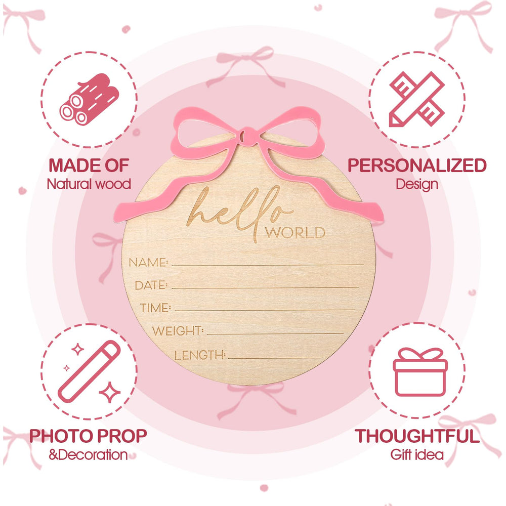 Lusofie 15cm birth sign provides a concise space for details.