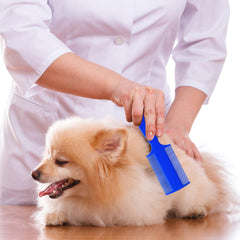 Lusofie 6Pcs light blue comb emphasizes safe rounded edges for gentle scalp and pet skin.