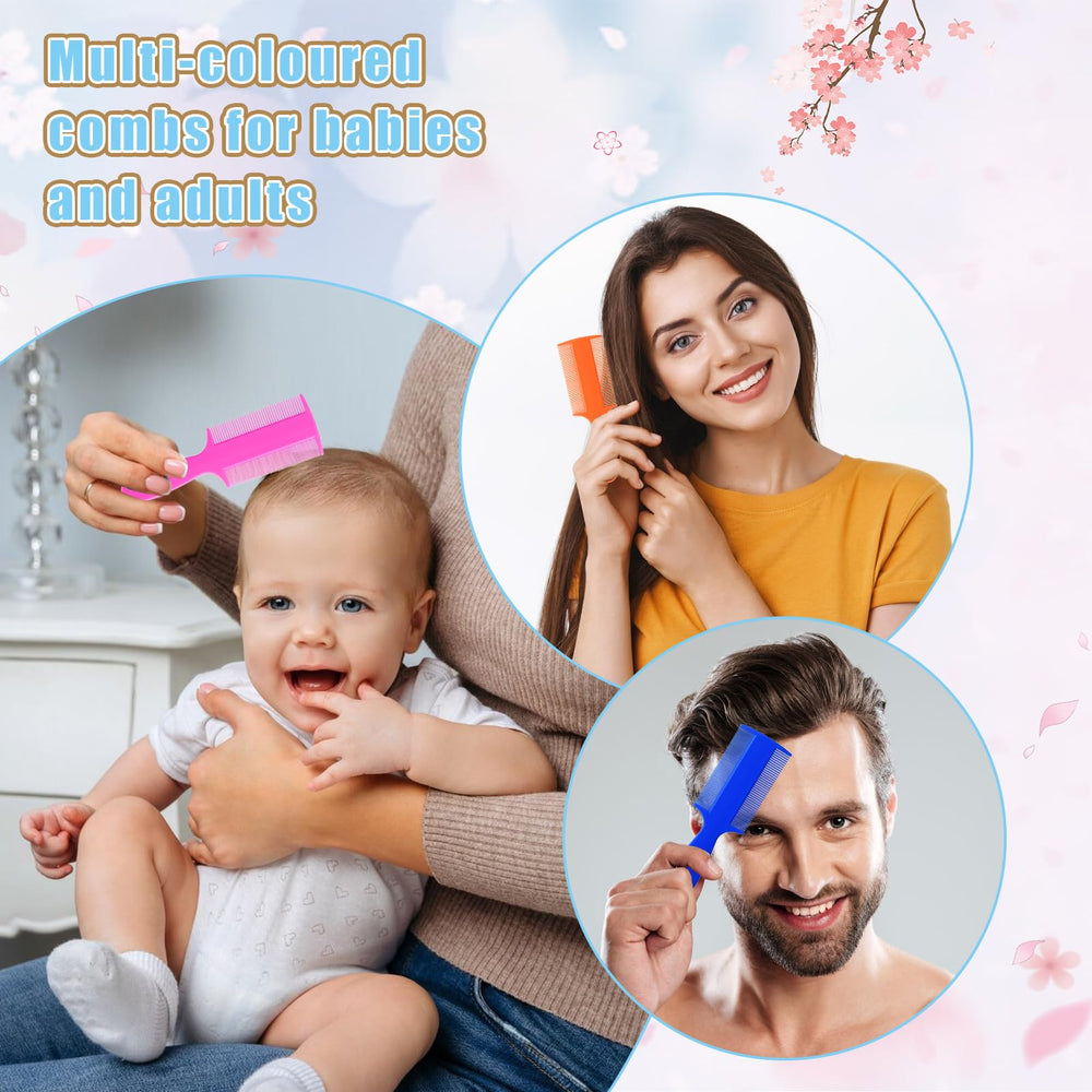 Lusofie 6Pcs rose-red comb with poly plastic body offers affordable, multi-use grooming.