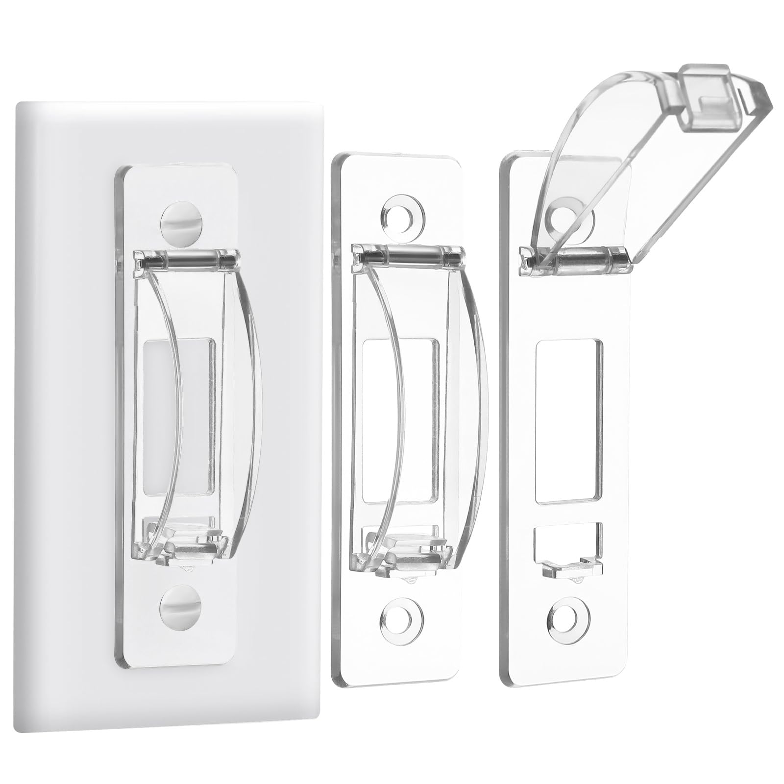 Lusofie light switch cover guard front view shows kid-safe protection.