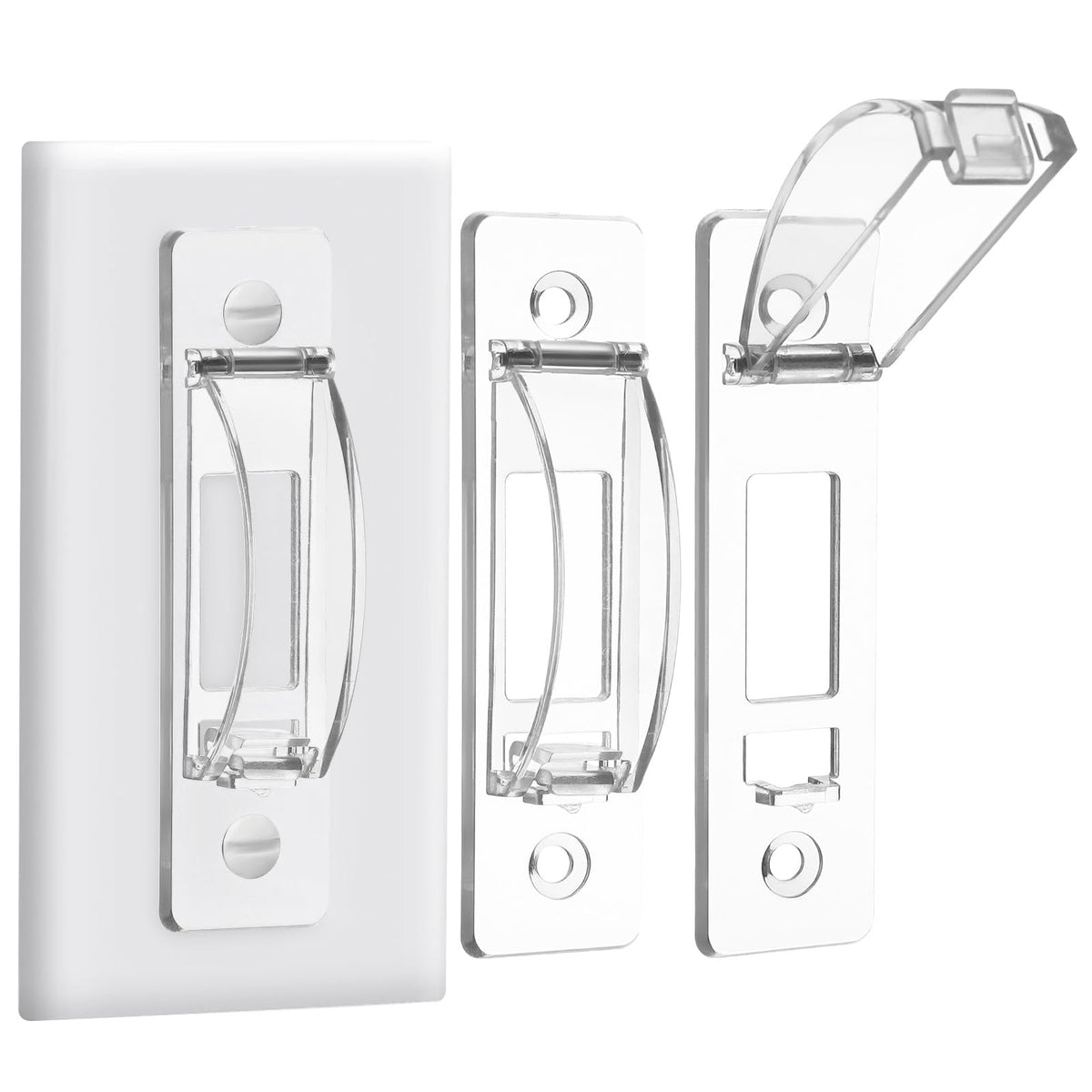Lusofie light switch cover guard front view shows kid-safe protection.