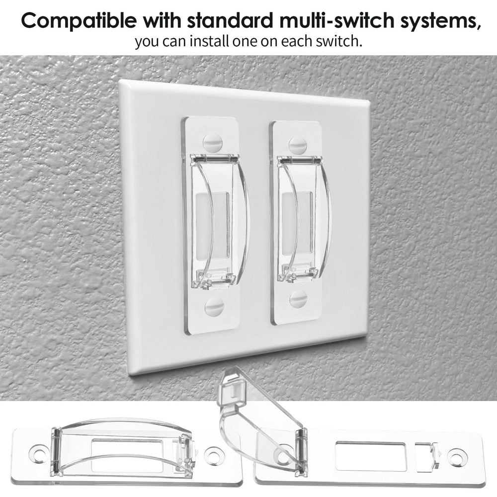 Lusofie light switch cover guard material close-up emphasizes durable PC construction.