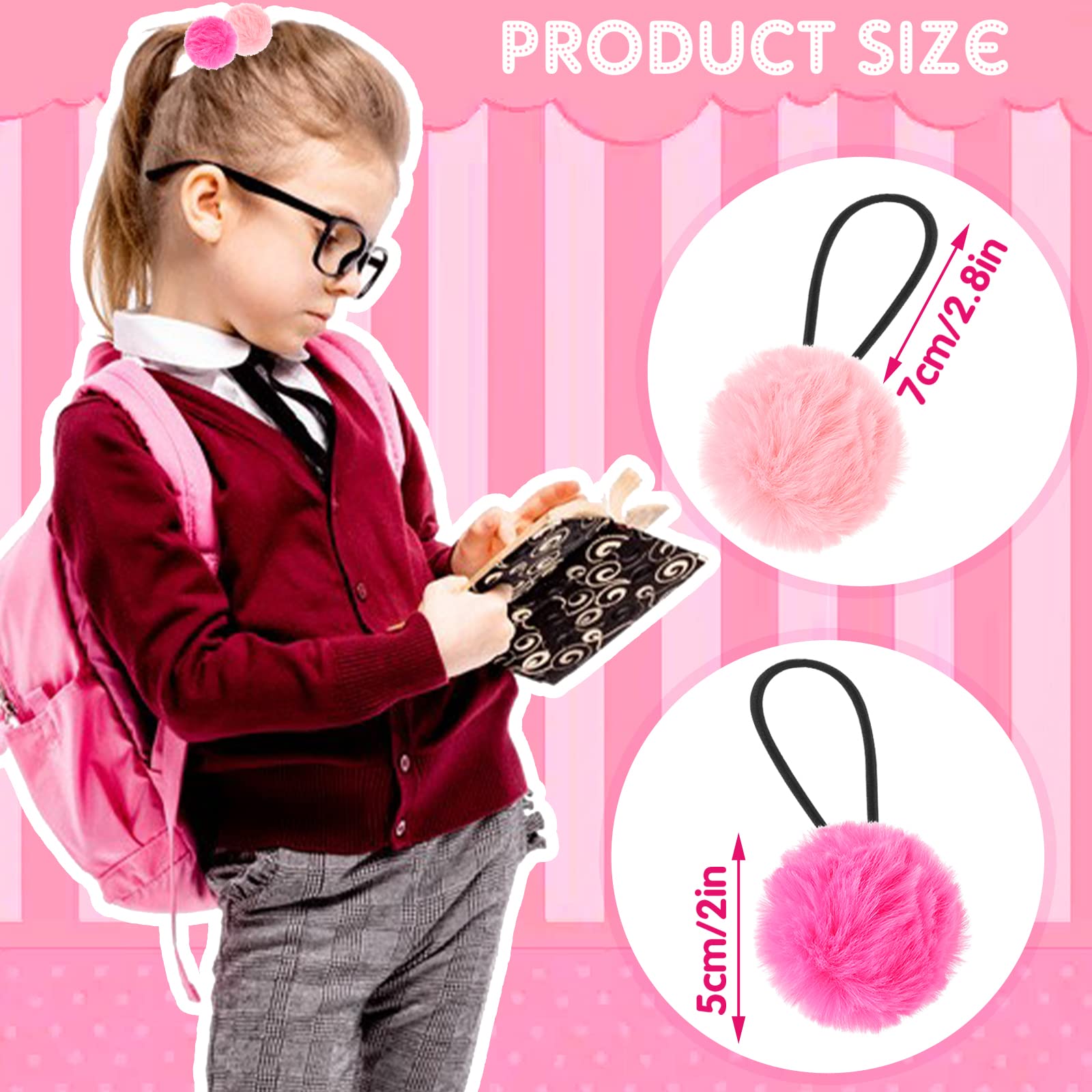 Lusofie pom-pom hair ties ideal for photo shoots and cute styling