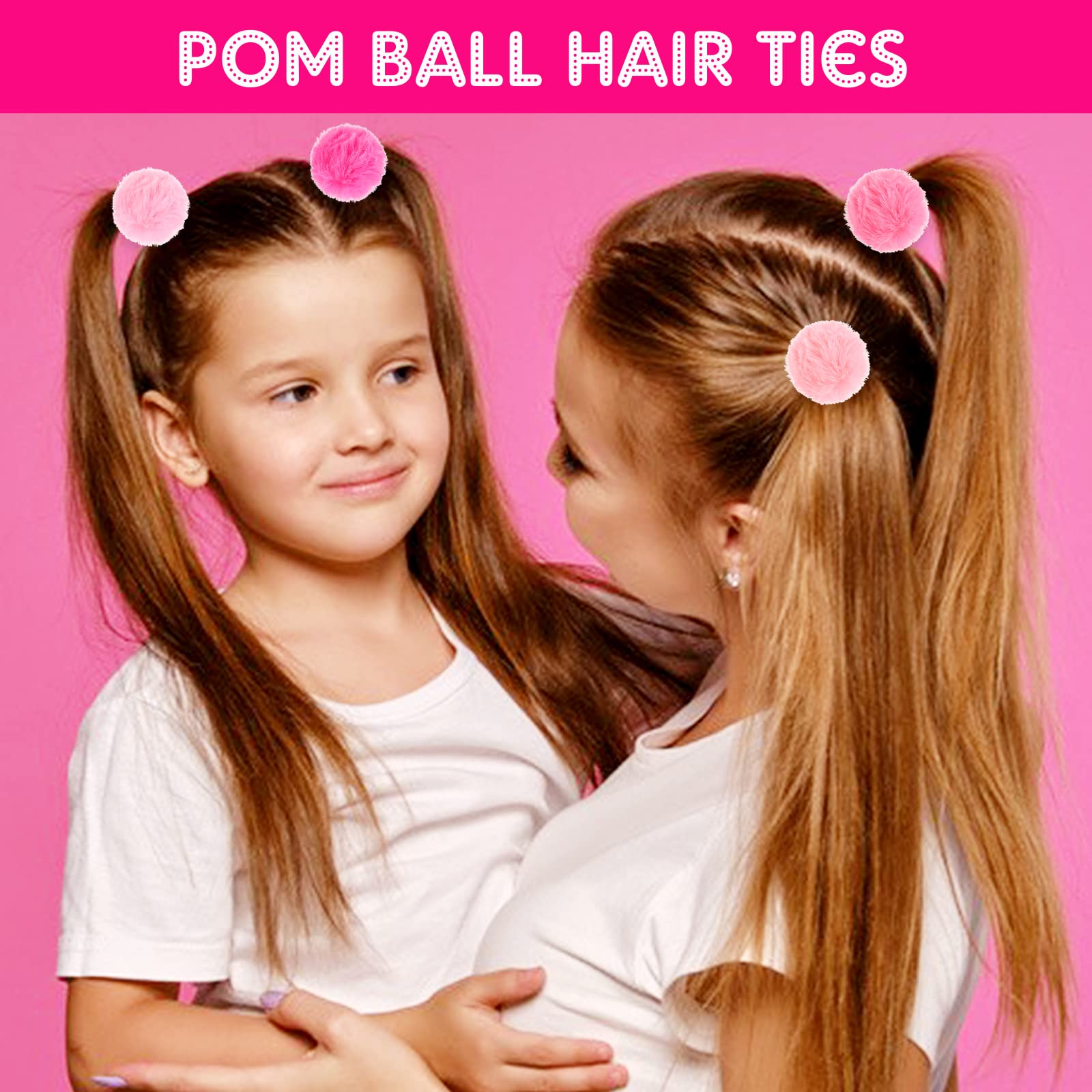 Lusofie pom pom hair ties stretchy headbands fit newborns to kids