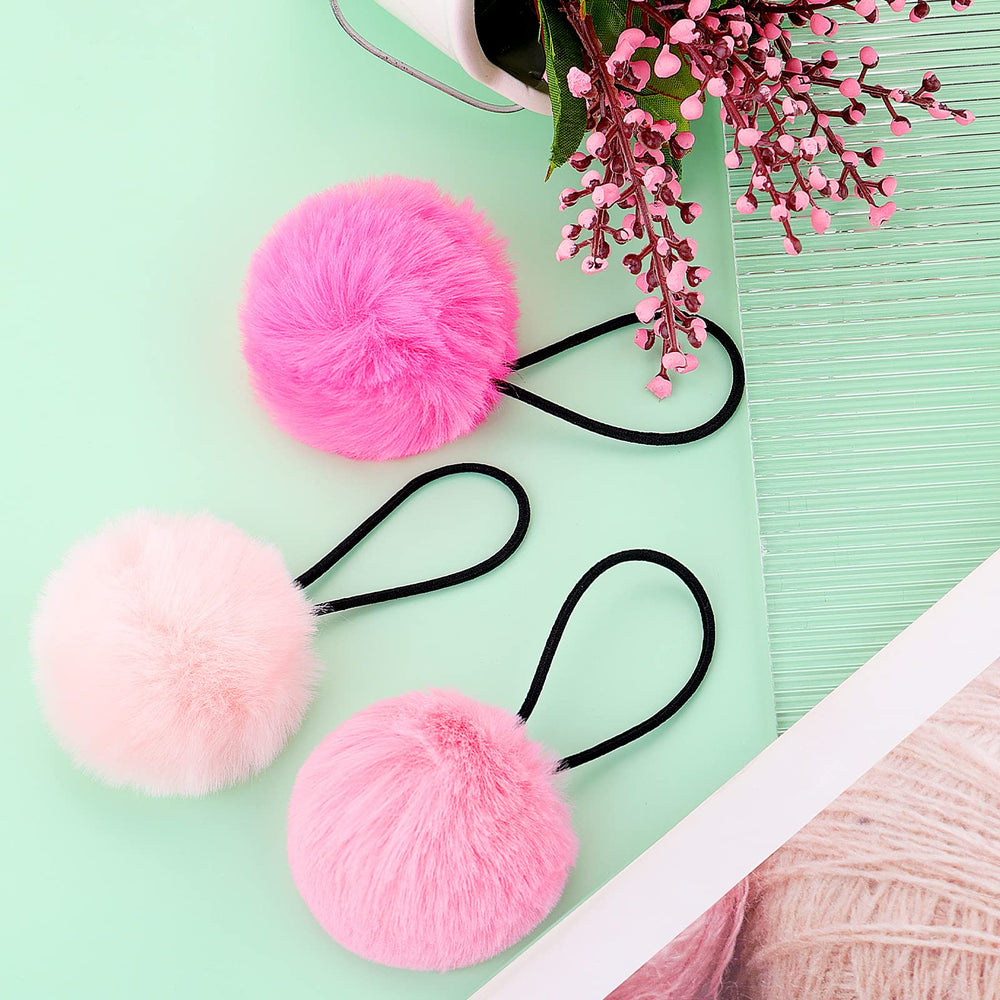 Lusofie pom-pom hair ties durable elastic for everyday wear