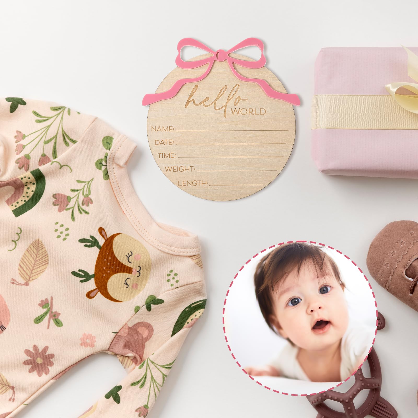 Lusofie wall art baby announcement wood enhances nursery walls.