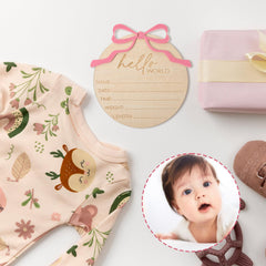 Lusofie wall art baby announcement wood enhances nursery walls.