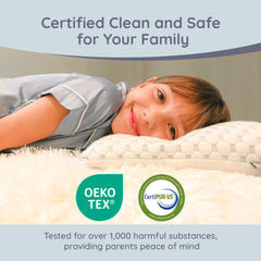 Lussi & Company toddler pillow side view for neck alignment
