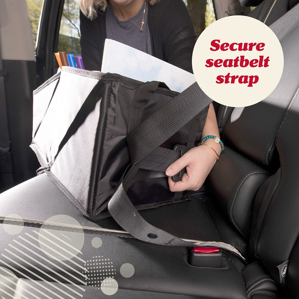 Lusso Gear 9-Compartment Organizer folded in trunk for travel