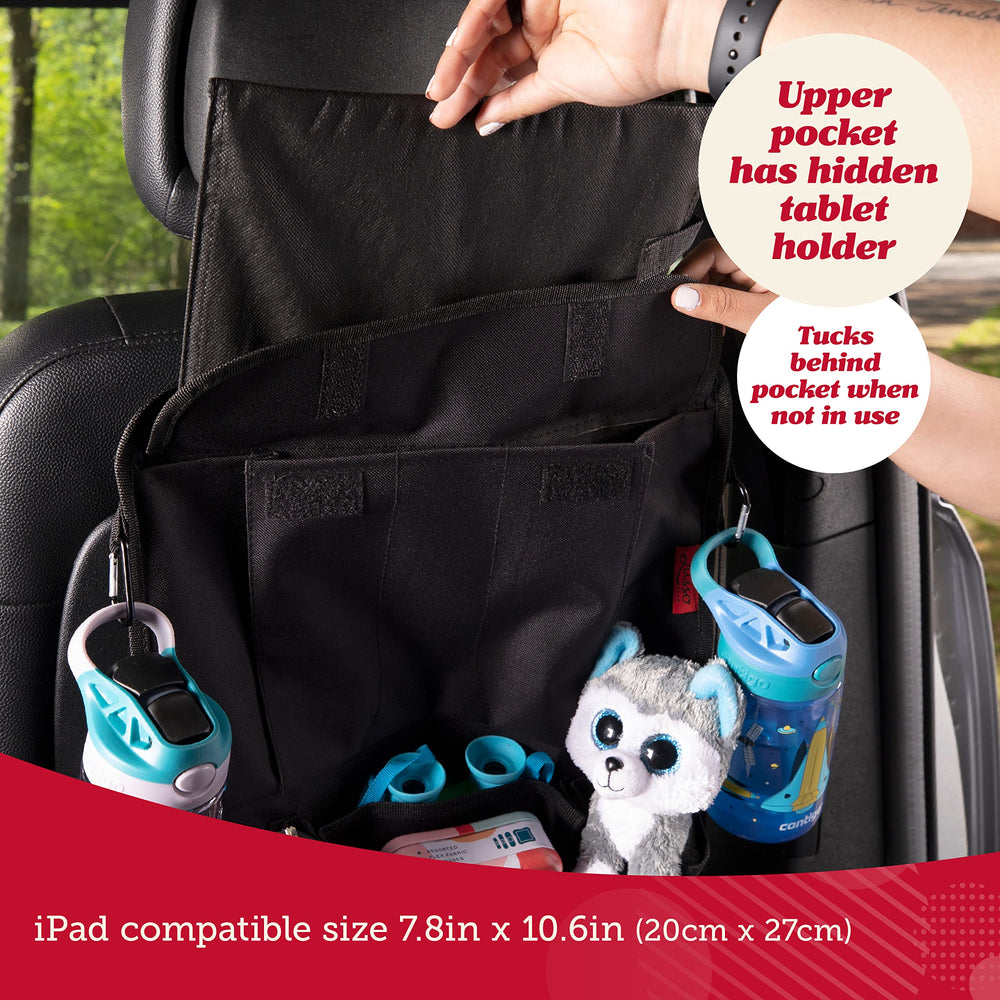 Lusso Gear backseat organizer ipad pocket focuses on tablet protection during travel