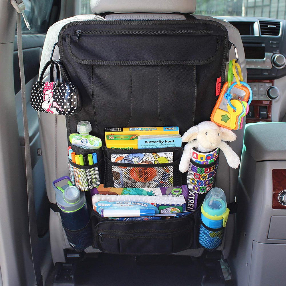 Lusso Gear backseat organizer sturdy construction with reinforced seams supports heavy use