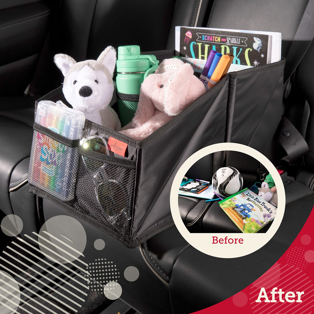Lusso Gear handles and secure belts keep the organizer stable.