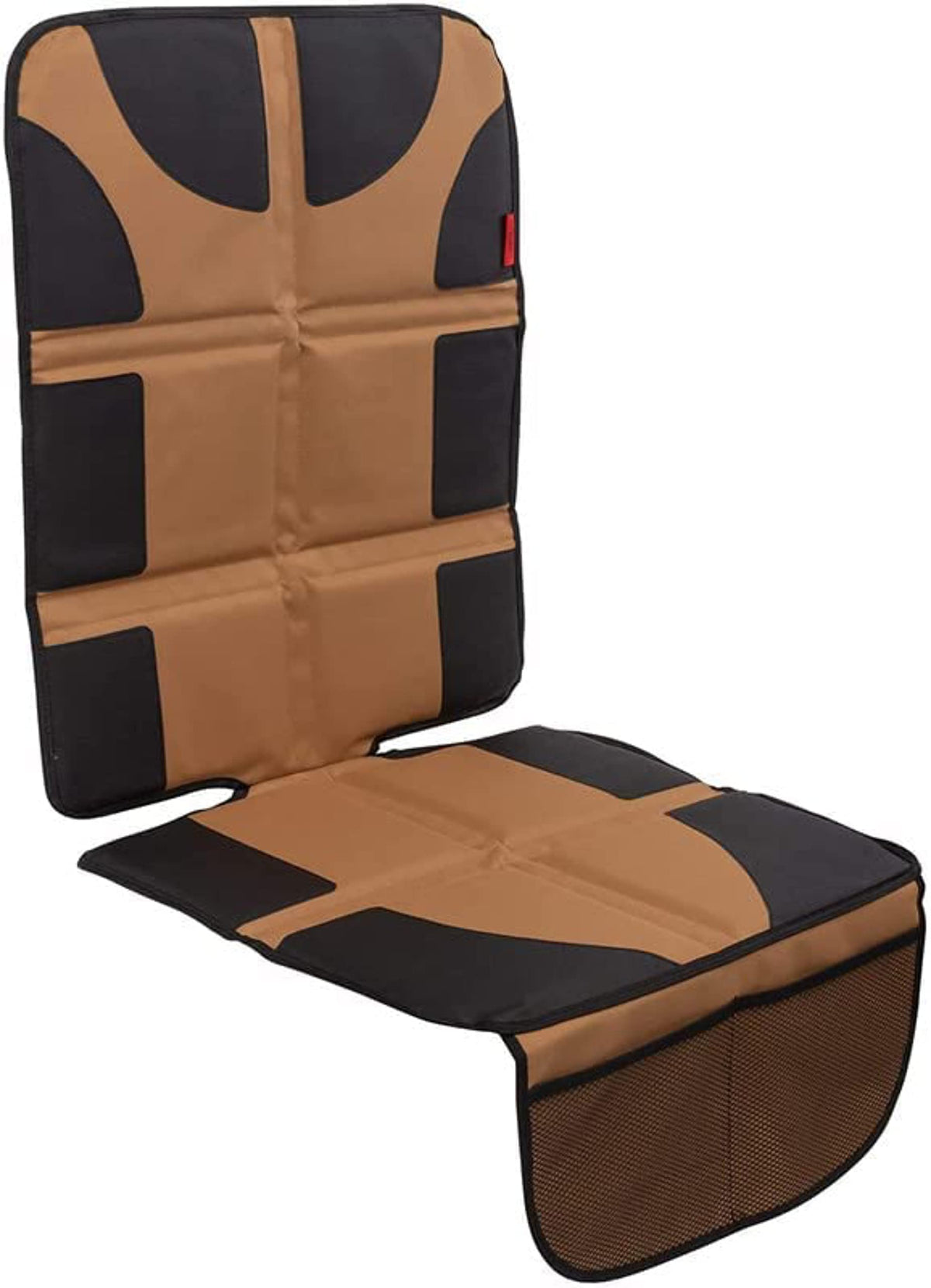 Lusso Gear car seat protector tan shows waterproof cover guarding seats against spills