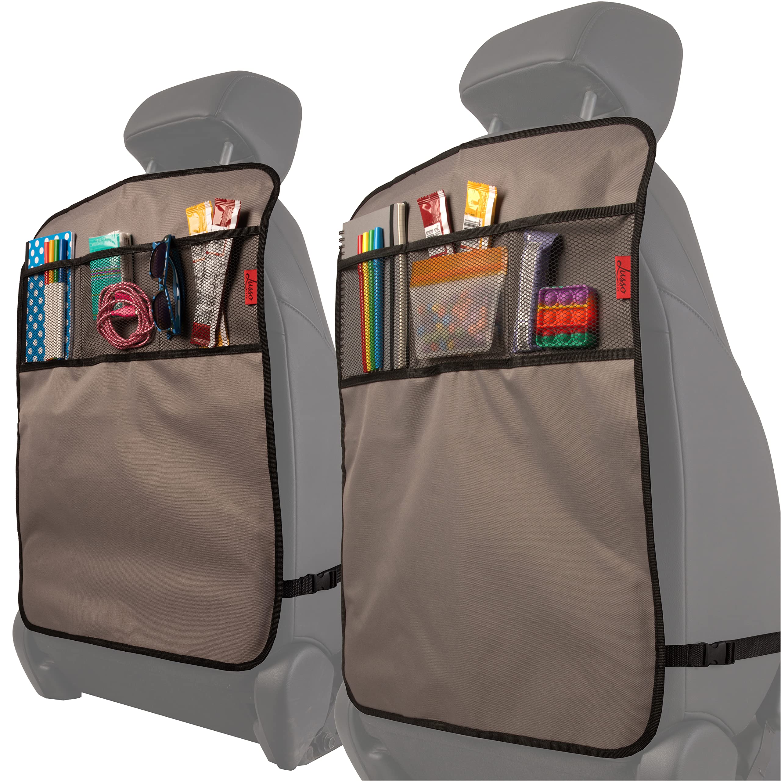 Lusso Gear Heavy Duty Kick Mats back seat protector shields upholstery from messes during family trips.